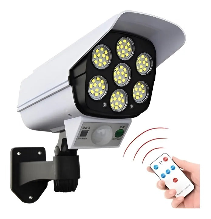 Foco solar con sensor de movimiento y control remoto
